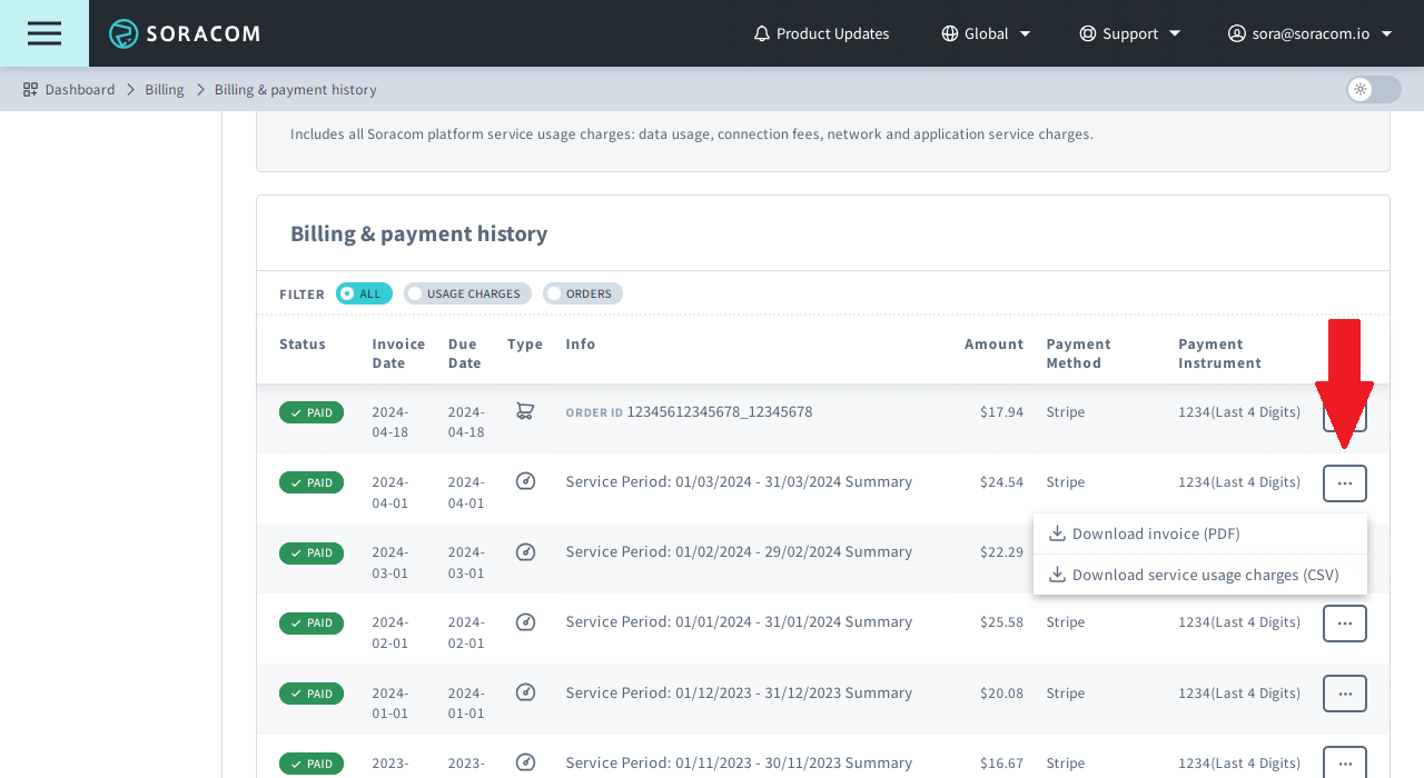 Detailed Billing