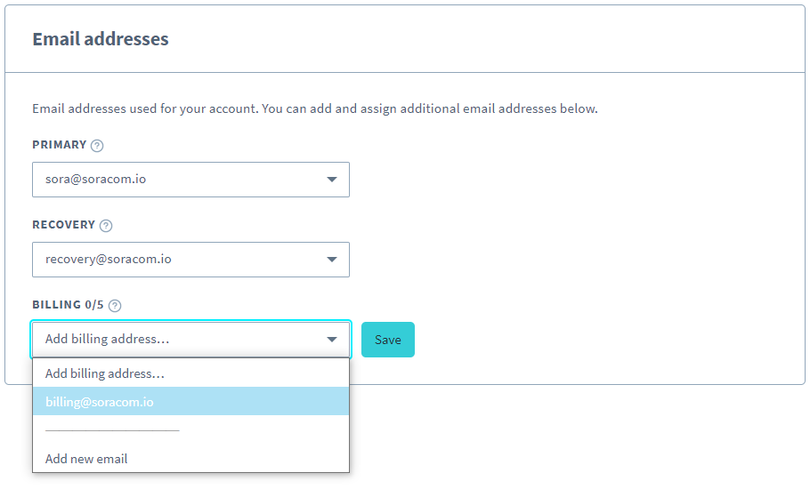 Set email address preferences