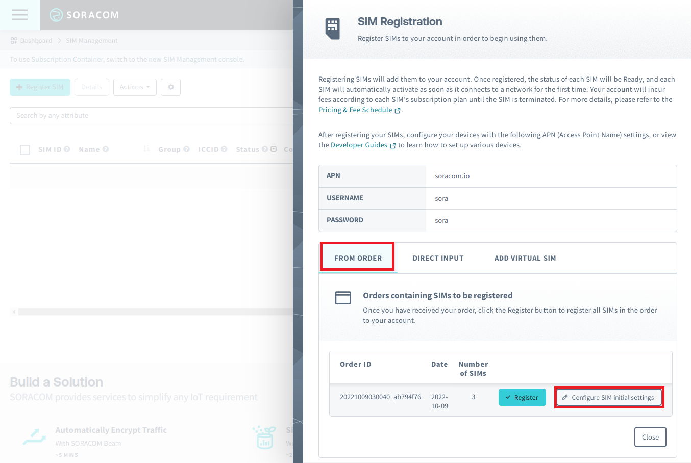 Configure Initial Setings