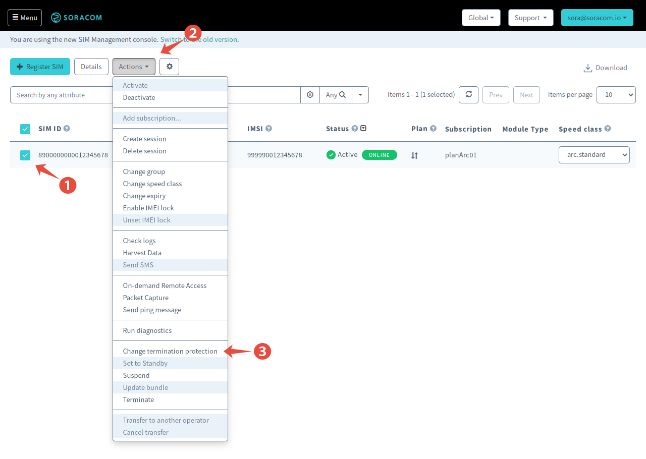 Change termination protection