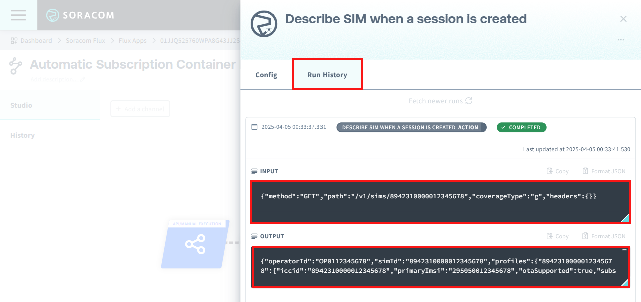 View Action Run History