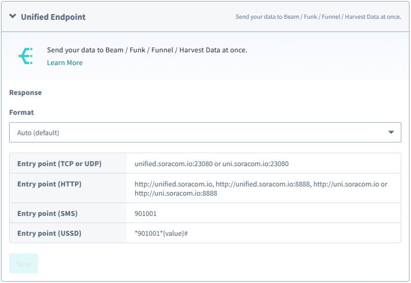 Unified Endpoint Options