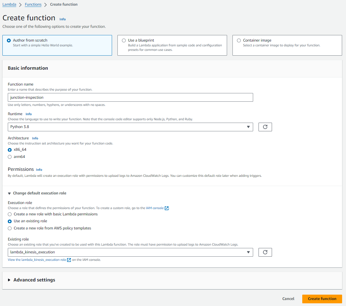 Lambda settings