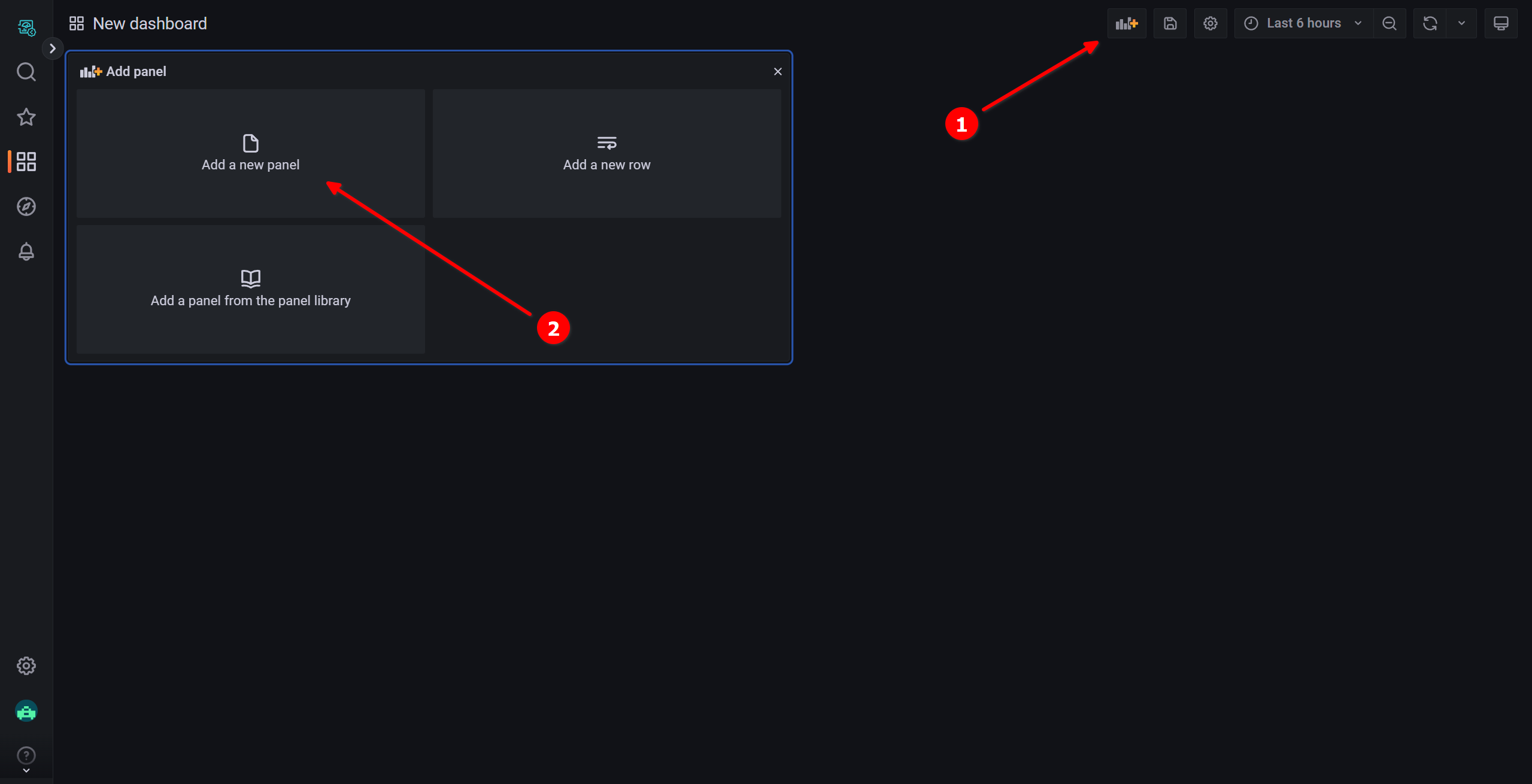 Add a panel to a dashboard