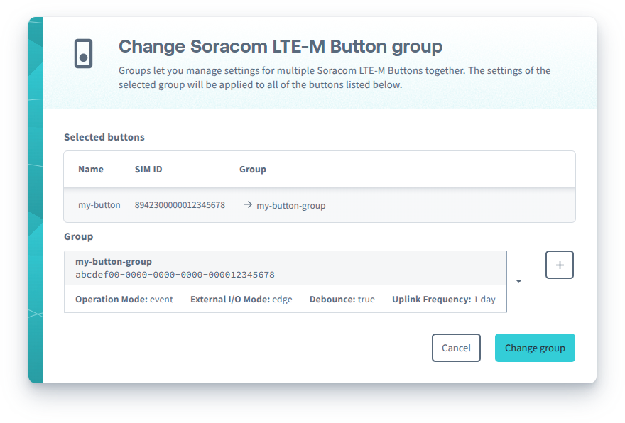 Select the created group
