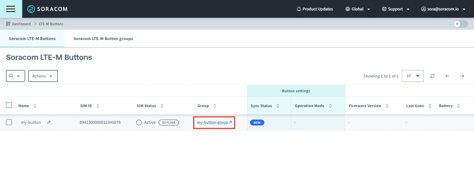 Button added to group