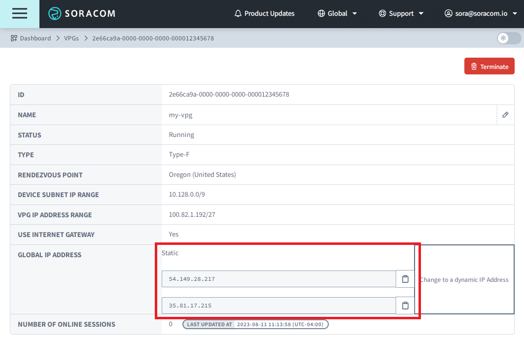 Copy IP Addresses