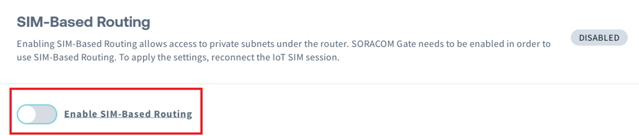 Enable SIM-Based Routing