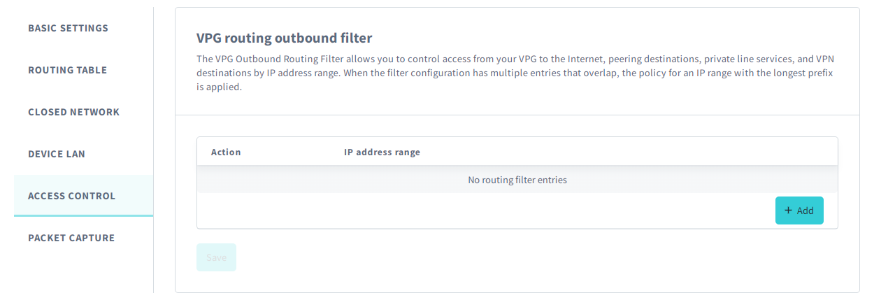 Configure VPG