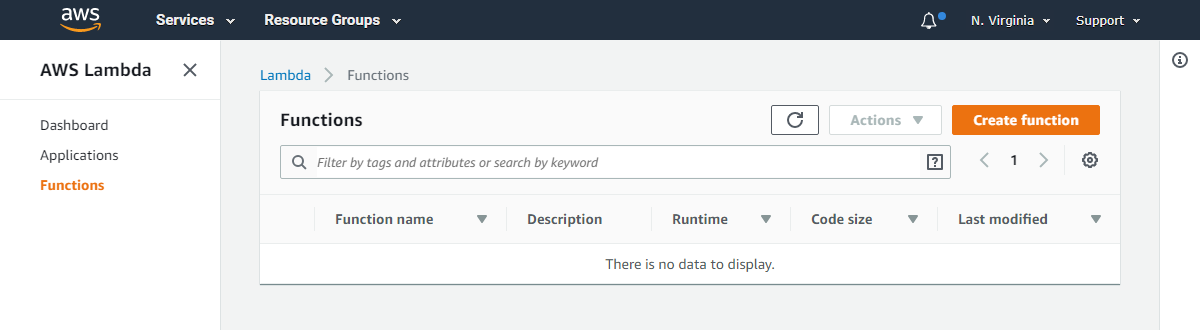 Lambda configuration