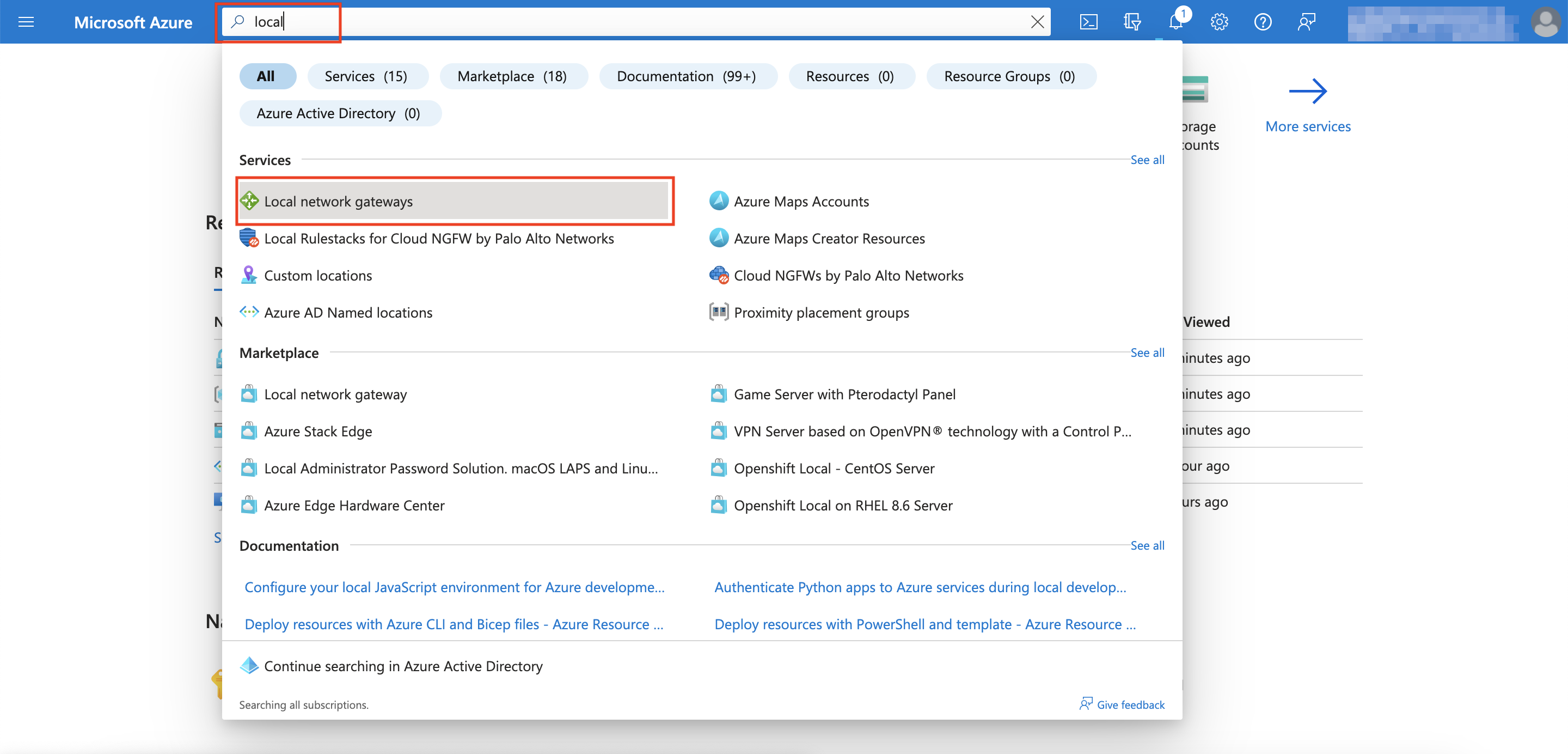Local Network Gateways Service