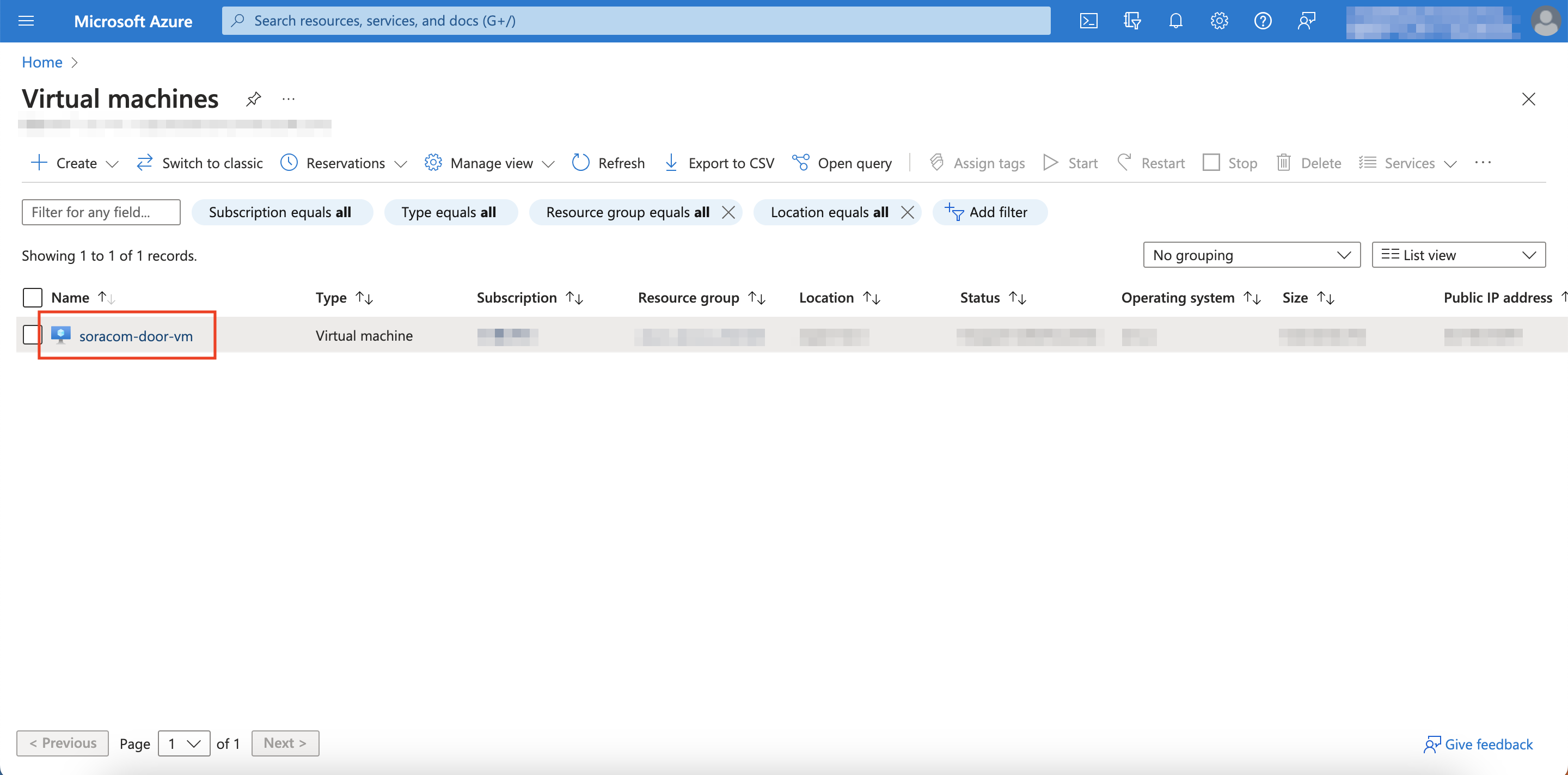 Select Created Virtual Machine