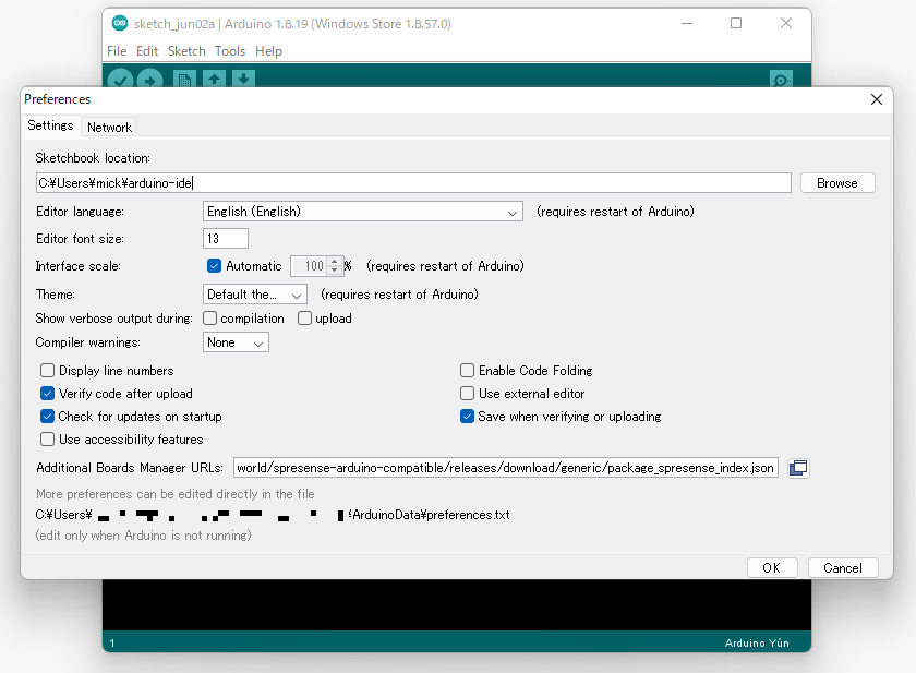 Add Spresense Board definition URL