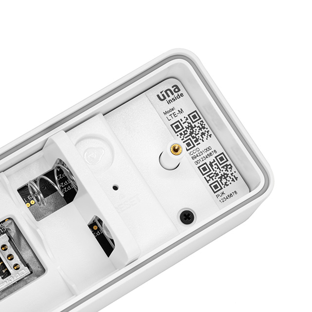 ICCID and PUK printed inside the device