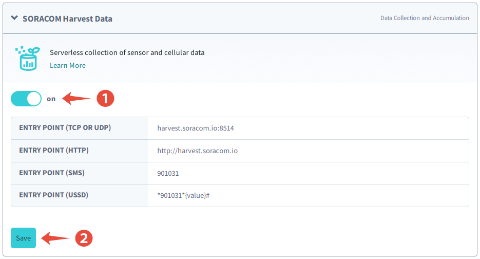 Enable Harvest Data