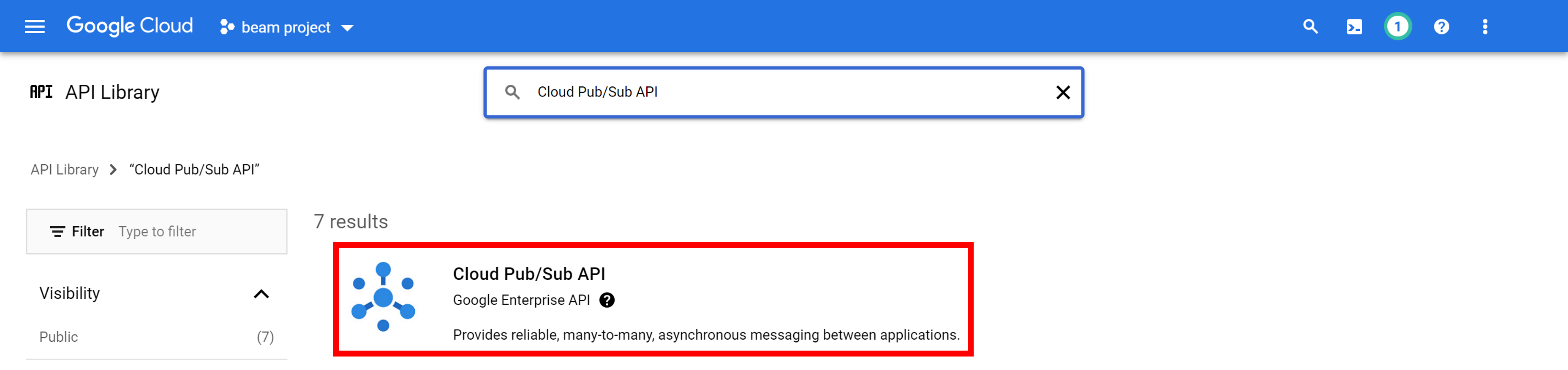 Cloud Pub/Sub API Selection