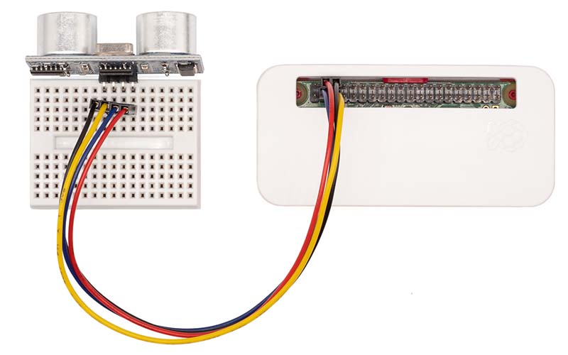 Ultrasonic Range Finder connected to Raspberry Pi